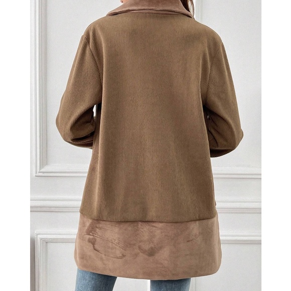 Classic Button Corduroy Button Loose Fit Jacket Coat - Picture 2 of 4